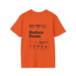 Playera Unisex RR - Estampado de Indicaciones Reduce Reuse, Algodón