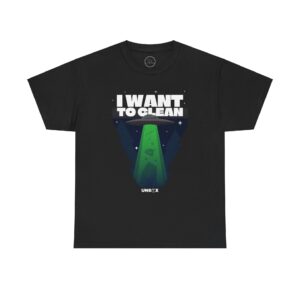 Unisex T-Shirt Recycle - Front Print "I Want To," Cotton